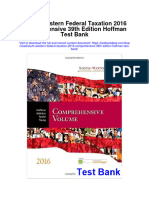 South Western Federal Taxation 2016 Comprehensive 39th Edition Hoffman Test Bank