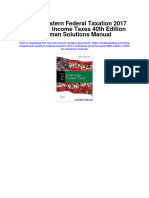 South Western Federal Taxation 2017 Individual Income Taxes 40th Edition Hoffman Solutions Manual