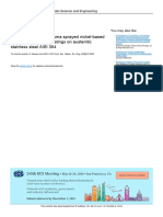 An Investigation of Plasma Sprayed Nickel-Based