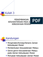 Kuliah 3 - Perkembangan Sastera Kebudayaan Pesisir