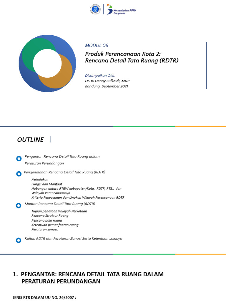 Rencana Detail Tata Ruang (RDTR) Kota | PDF