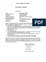 Format Surat Lamaran PPPK Teknis Kemenkeu 2023
