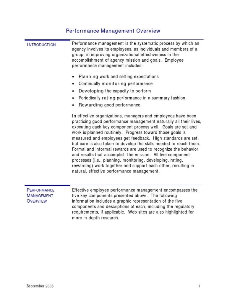 Performance management pdf performance management performance