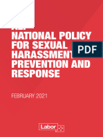 Alp National Policy For Sexual Harassment Prevention and Response