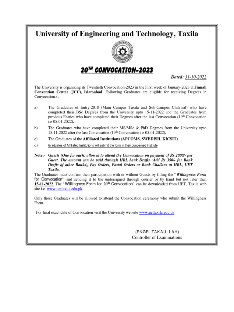 20 TH Convocation 2023 | PDF | Business | Computers