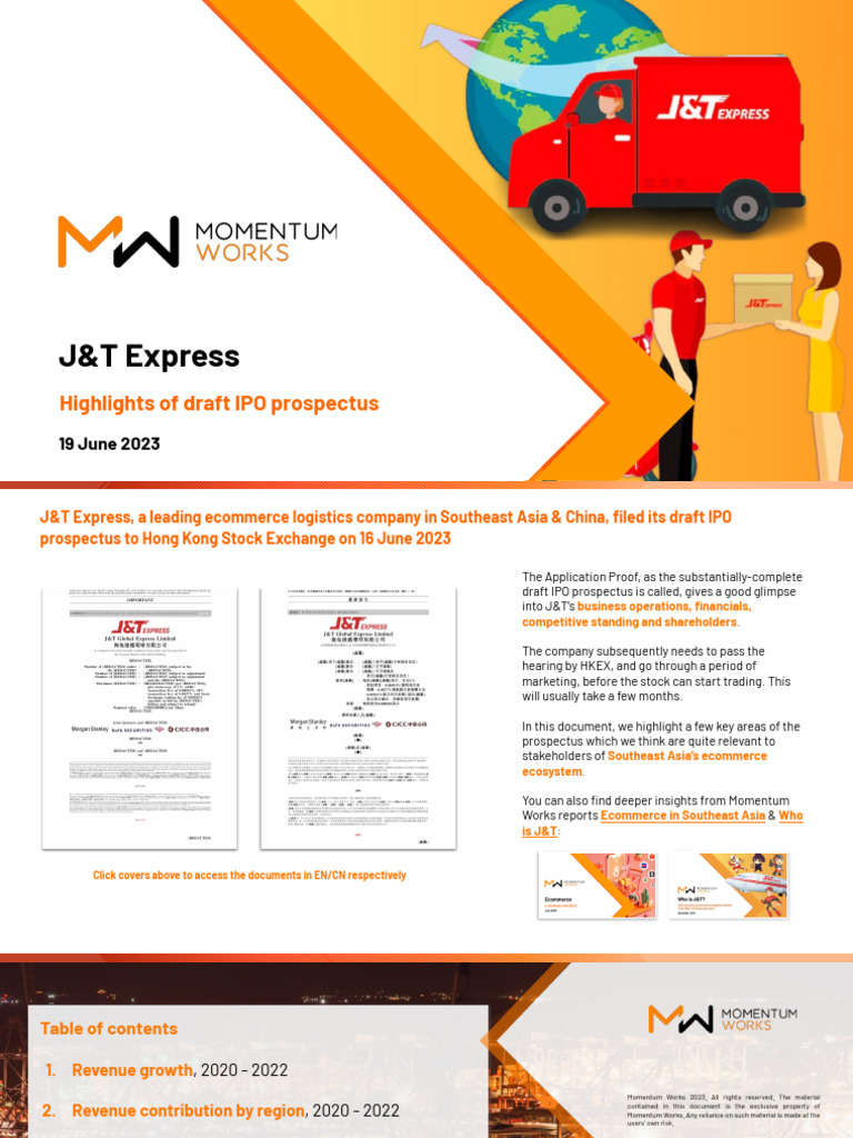 JT Express - Highlights of Draft IPO Prospectus - MW - June - 2023 ...