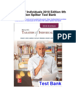 Taxation of Individuals 2018 Edition 9th Edition Spilker Test Bank