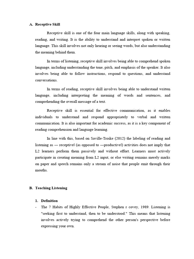Receptive Skill Method Pdf