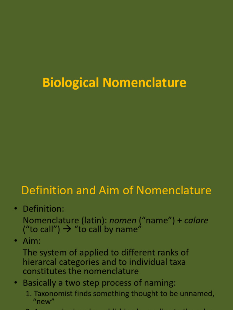 05-Biological-Nomenclatur | PDF | Genus | Taxonomy (Biology)