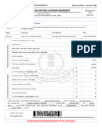 Indian Income Tax Return Acknowledgement: Date of Filing: 10-Jun-2023 Acknowledgement Number:218792930100692