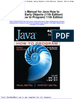 Solution Manual For Java How To Program Early Objects 11th Edition Deitel How To Program 11th Edition