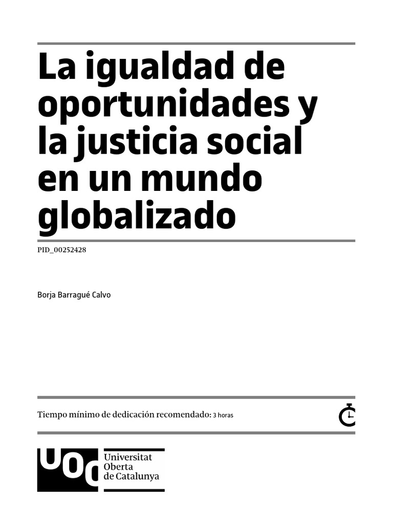 3.DESIGUALDAD Y JUSTICIA SOCIAL - La Igualdad de Oportunidades y La ...