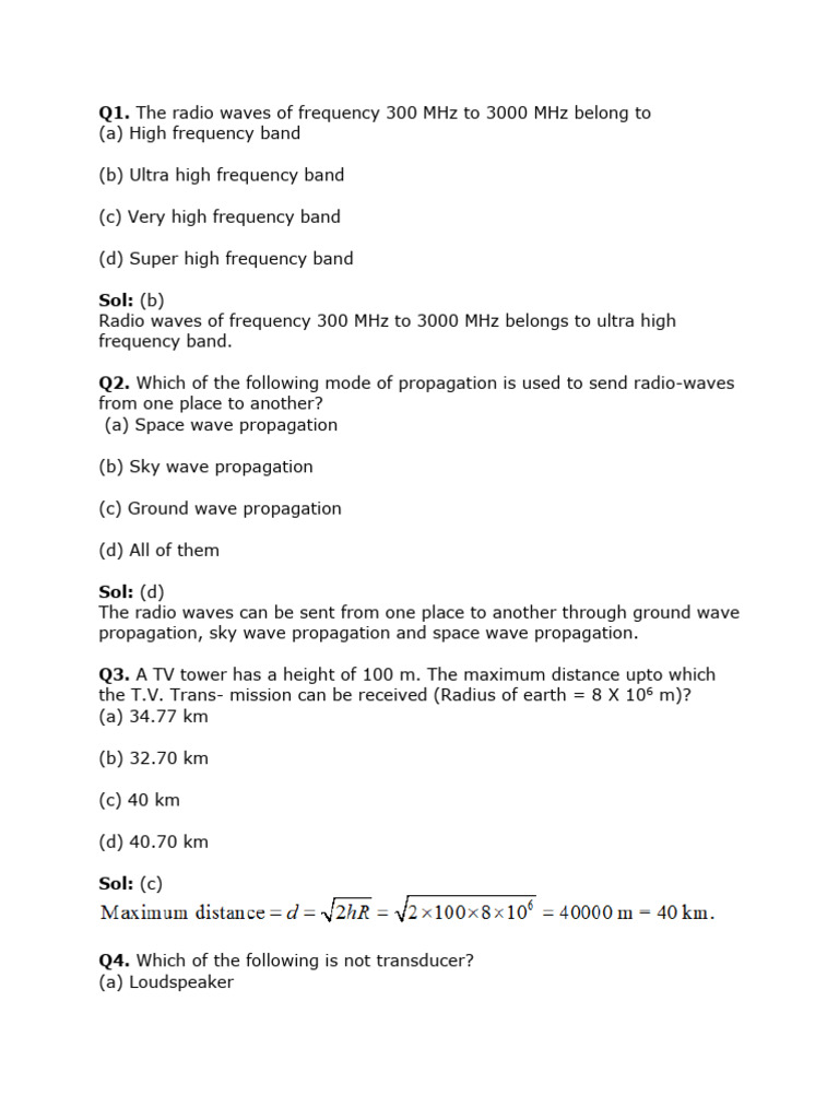 Communication Quiz PDF