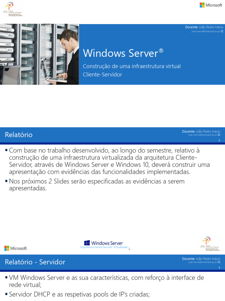 Exercício Final Windows Server | PDF | Endereço de IP | Modelo cliente ...
