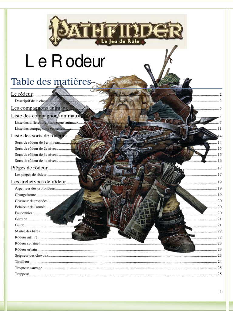 Guide complet du rôdeur Pathfinder | PDF | Chasse
