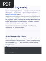 Dynamic Programming