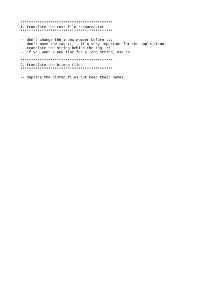 Text and Bitmap File Translation Guide | PDF