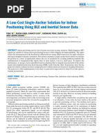 A Low-Cost Single-Anchor Solution For Indoor Positioning Using BLE and Inertial Sensor Data