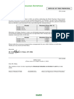 Circular On Dismissal On October 5 and 6