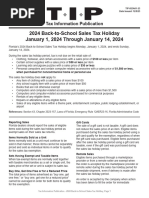 Florida's 2024 Back-to-School Sales Tax Holiday