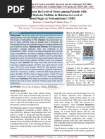 A Study Assess The Level of Stress Among Patients With Type II Diabetes Mellitus in Relation To Level of Blood Sugar at Nerkundrum I UPHC