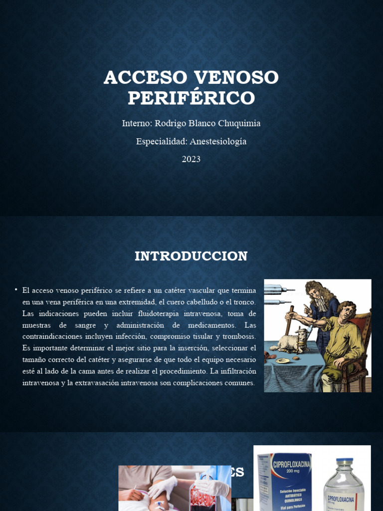 Acceso Venoso Periférico: Guía Práctica | PDF | Terapia intravenosa ...