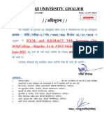 Time Table Postpond of B.T.M. and B.H.M &CT VIth Semester (For SOS & College - Regular, Ex & ATKT - Students) Exam June 20233097