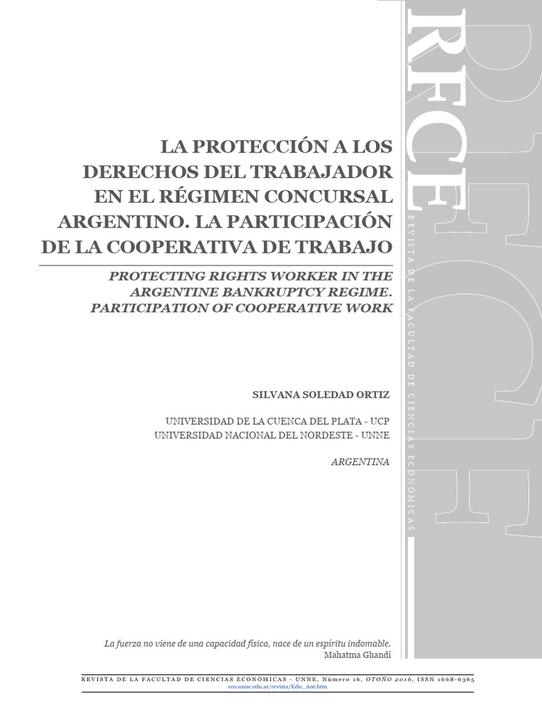 Protección Laboral en Quiebras Argentina | PDF