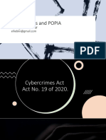 Draft Cybercrimes and POPIA