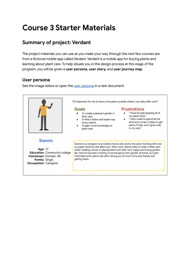 Google UX Design Certificate - Starter Materials - Course 3 | PDF