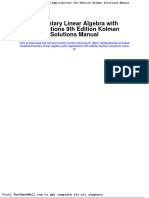 Elementary Linear Algebra With Applications 9th Edition Kolman Solutions Manual