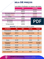 Tabela de Preços Oficiais 2.1