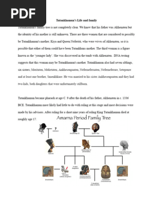 Ancient History - Tutankhamun's Family tree 