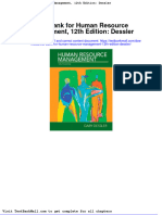 Test Bank For Human Resource Management 12th Edition Dessler