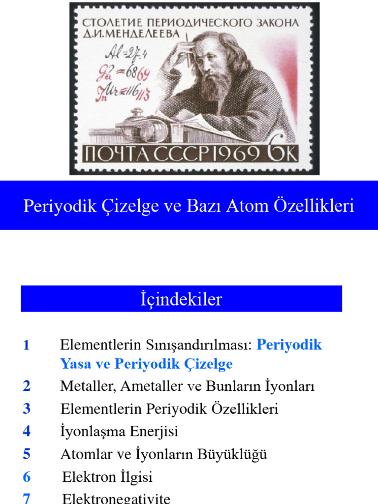 Periyodik Tablo Ve Atom özellikleri Pdf