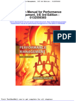Solution Manual For Performance Management 3 e 3rd Edition 0132556383