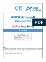 APPSC Group-II Screening Schedule