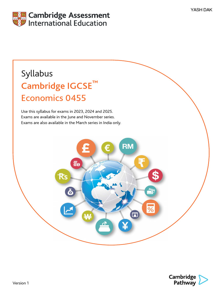 Cambridge Igcse Syllabus (Economics) | PDF | Taxes | Microeconomics