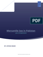 An Overview of Mercantile Law in Pakista