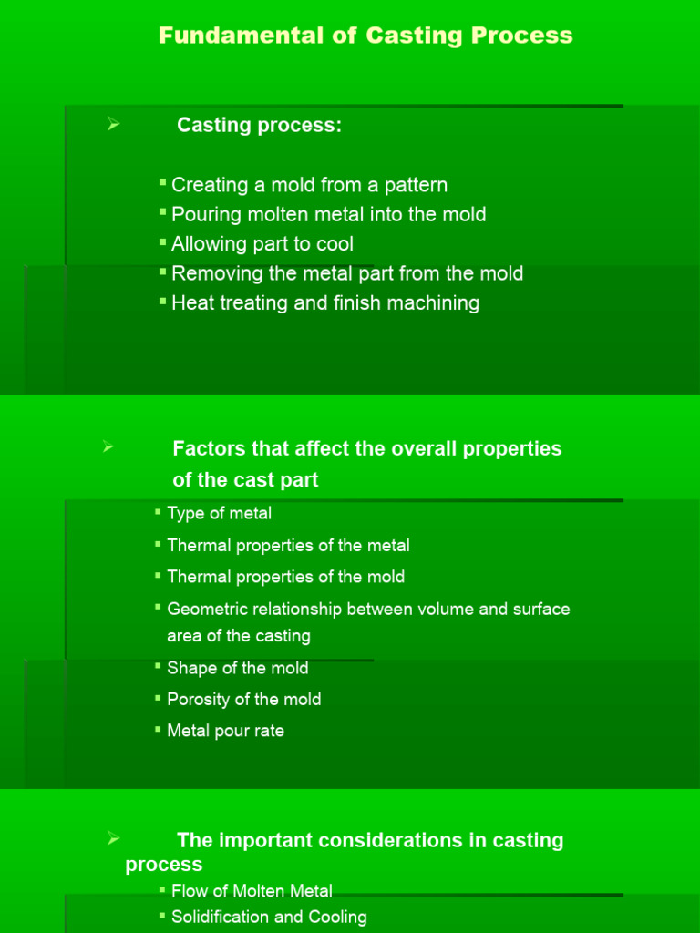 Fundamental of Casting Process PDF
