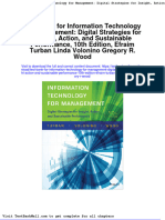 Test Bank For Information Technology For Management Digital Strategies For Insight Action and Sustainable Performance 10th Edition Efraim Turban Linda Volonino Gregory R Wood