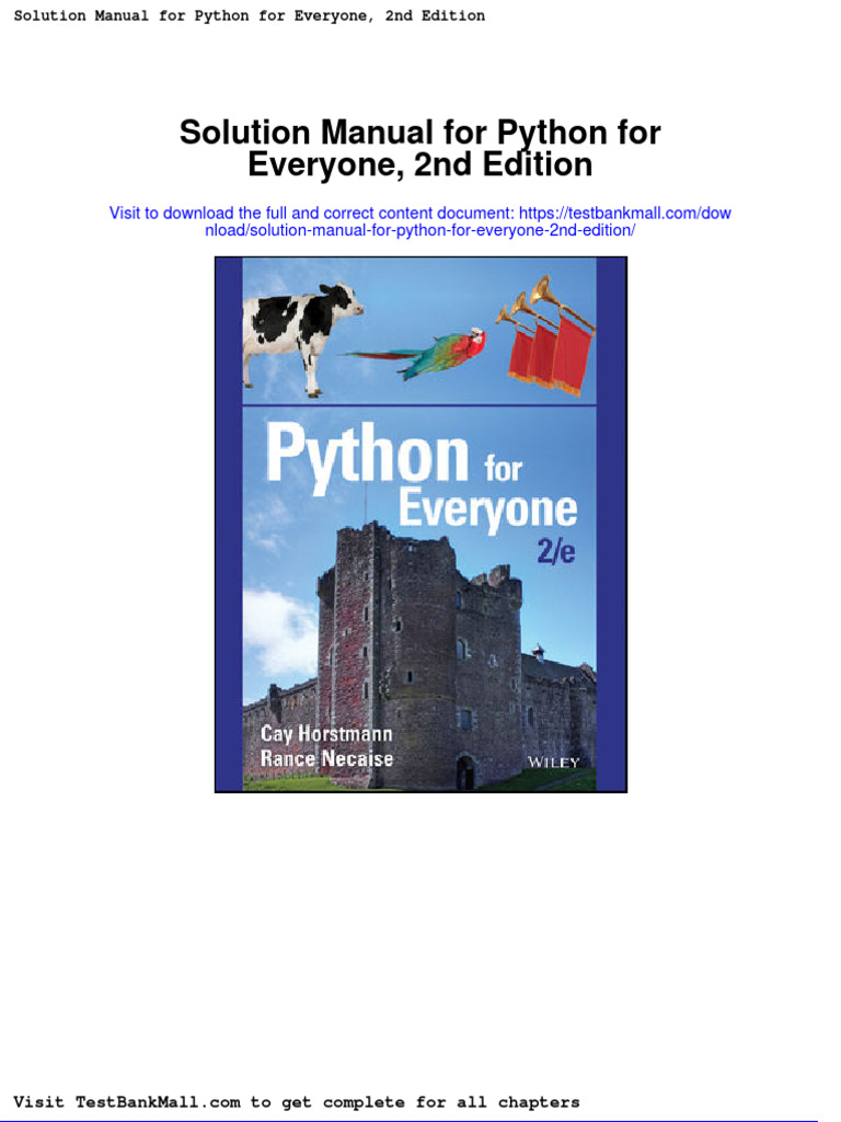 Solution Manual For Python For Everyone 2nd Edition PDF Jesus Prayer
