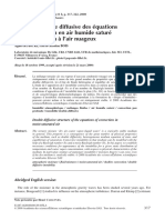 Structure Double Diffusive Des Équations de La Convection en Air Humide Saturé Avec Application À L'air Nuageux