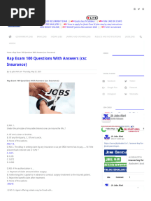 Rap Exam 100 Questions With Answers (CSC Insurance) - 6