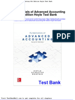 Fundamentals of Advanced Accounting 8th Edition Hoyle Test Bank