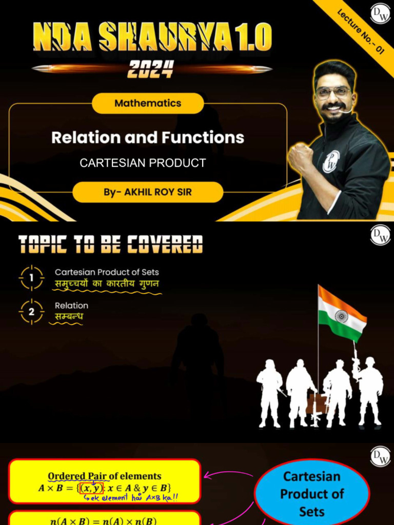 Relations And Functions 01 Class Notes Pdf