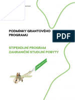 Podmínky Grantového Programu: Stipendijní Program Zahraniční Studijní Pobyty