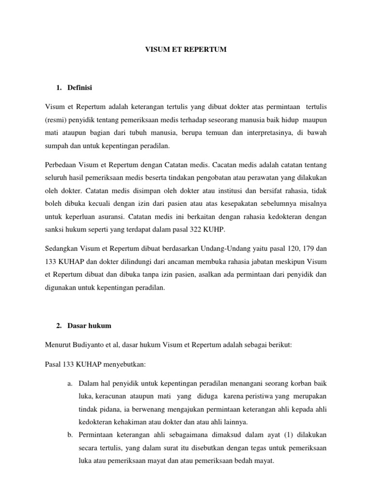 Visum Et Repertum Terbuka Di Jendela Baru