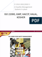 Chapter 5a Current Quality Management Systems in place-FOOD ISO 22000 GMP HACCP HALAL KOSHER