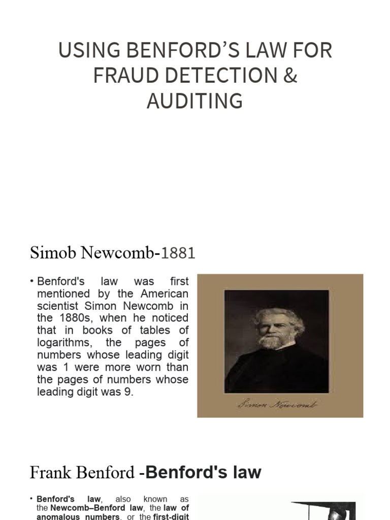 Using Benford's Law For Fraud Detection Auditing | PDF